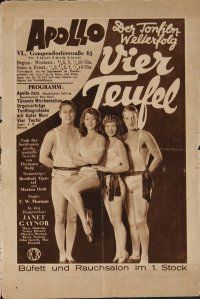 8g074 4 DEVILS Austrian program '28 directed by F.W. Murnau, Janet Gaynor & other 3 acrobats!