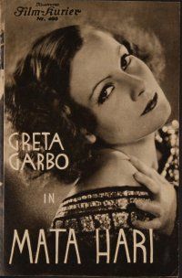 8g099 MATA HARI Austrian program '32 Greta Garbo, Ramon Novarro, Lionel Barrymore, different!