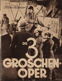 8g001 3 PENNY OPERA German program '31 G.W. Pabst's Die 3 Groschen-Oper!