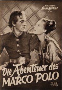 8g163 ADVENTURES OF MARCO POLO German program '50 Gary Cooper, Basil Rathbone, Gurie, different!