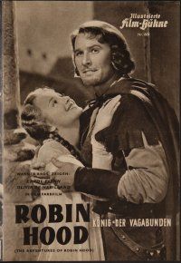 8g164 ADVENTURES OF ROBIN HOOD German program '50 Errol Flynn, Olivia De Havilland, different!