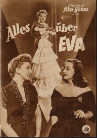8g169 ALL ABOUT EVE German program '52 Bette Davis, Anne Baxter classic, but no Marilyn Monroe!
