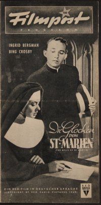 8g139 BELLS OF ST. MARY'S German program '48 nun Ingrid Bergman & Bing Crosby, different!