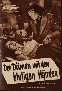 8g189 BLOOD OF THE VAMPIRE German program '58 Donald Wolfit, Victor Maddern, different images!