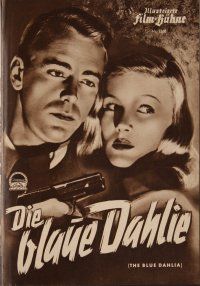 8g191 BLUE DAHLIA German program '51 many different images of Alan Ladd & sexy Veronica Lake!