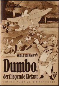 8g237 DUMBO German program '52 Walt Disney circus elephant classic, many different images!