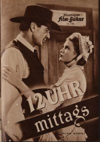 8g271 HIGH NOON Film-Buhne German program '52 Gary Cooper, Grace Kelly, Lloyd Bridges, different!