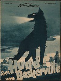 8g035 HOUND OF THE BASKERVILLES German program '29 Carlyle Blackwell as Sherlock Holmes!