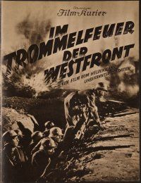 8g037 IM TROMMELFEUER DER WESFRONT German program '36 Charles Willy Kayser WWI documentary!