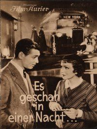 8g038 IT HAPPENED ONE NIGHT German program '34 Clark Gable, Claudette Colbert, different images!