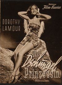 8g039 JUNGLE PRINCESS German program '38 different images of sexy Dorothy Lamour & Ray Milland!