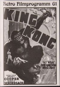 8g305 KING KONG German program R95 Fay Wray, Robert Armstrong, wonderful images + ape artwork!