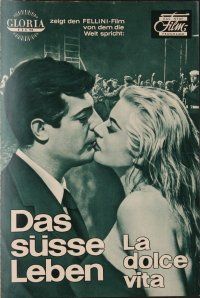 8g309 LA DOLCE VITA Das Neue German program '60 Fellini, Mastroianni, sexy Anita Ekberg, different!