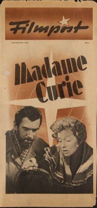 8g147 MADAME CURIE German program '45 historical scientist Greer Garson, Walter Pidgeon