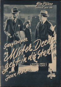 8g334 MR. DEEDS GOES TO TOWN German program '47 Gary Cooper, Jean Arthur, Frank Capra, different!