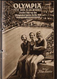 8g050 OLYMPIA PART TWO: FESTIVAL OF BEAUTY German program '38 Leni Riefenstahl Olympic documentary