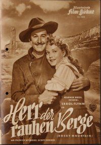 8g372 ROCKY MOUNTAIN German program '51 different images of Errol Flynn & Patrice Wymore!