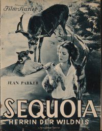 8g056 SEQUOIA German program '36 different images of pretty Jean Parker with wild animals!
