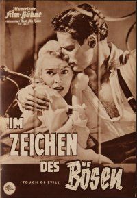 8g412 TOUCH OF EVIL Film-Buhne German program '58 Orson Welles, Heston, Janet Leigh, different!