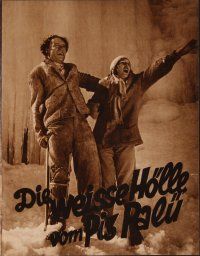 8g069 WHITE HELL OF PITZ PALU German program R35 G.W. Pabst, Leni Riefenstah, many great imagesl