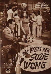 8g425 WORLD OF SUZIE WONG German program '60 different images of William Holden & sexy Nancy Kwan!