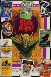 8h002 LOT OF 56 FOLDED ONE-SHEETS lot '57 - '82 Night of the Blood Monster, Lord Jim + more!