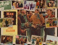 8h014 LOT OF 12 COWBOY WESTERN LOBBY CARDS lot '42 - '52 lots of cool B-western images!
