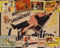 8h015 LOT OF 8 TITLE CARD LOBBY CARDS lot '42 - '58 Christmas in Connecticut alternate release!