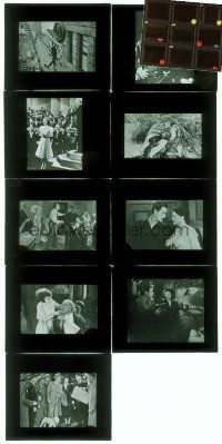 8h021 LOT OF 9 PHOTO GLASS SLIDES lot '30s Jazz Singer, Sheik, After the Thin Man, David Copperfield