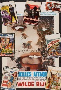 8h028 LOT OF 60 FORMERLY FOLDED BELGIAN POSTERS lot '50 - '83 Savage Bees + many more!