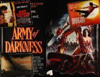 8h035 LOT OF 10 UNFOLDED SUBWAY POSTERS lot '92 - '96 Army of Darkness, Dragon + more!