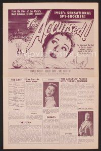 8h244 ACCURSED pressbook '58 from the files of the world's most fabulous secret society!