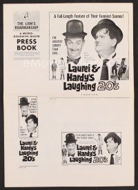 8h281 LAUREL & HARDY'S LAUGHING '20s pressbook '65 90 monumental minutes of movie-making madness!
