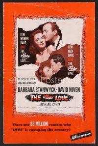 8h289 OTHER LOVE pressbook '47 David Niven gave Barbara Stanwyck love but Richard Conte did too!