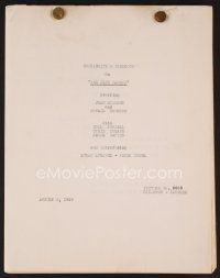 8h197 BLUE LAGOON continuity & dialogue script August 9, 1949, written by Baines, Hogan, & Launder!