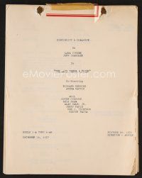 8h212 LADY TAKES A FLYER continuity & dialogue script December 16, 1957, screenplay by Danny Arnold!