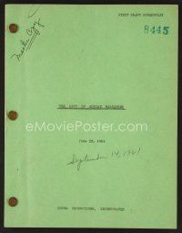 8h215 LIST OF ADRIAN MESSENGER first draft script June 22, 1961, screenplay by Alec Coppel!