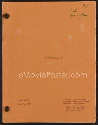 8h217 MAKING IT final draft script June 22, 1970, screenplay by Peter Bart!