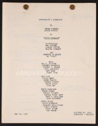 8h222 NIGHT PASSAGE continuity & dialogue script May 28, 1957, screenplay by Borden Chase!