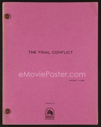 8h224 OMEN 3 - THE FINAL CONFLICT revised third draft script January 3, 1980, screenplay by Birkin!