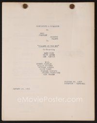 8h227 PILLARS OF THE SKY continuity & dialogue script January 27, 1956, screenplay by Sam Rolfe