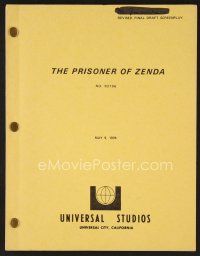 8h228 PRISONER OF ZENDA revised final draft script May 9, 1978, screenplay by Clement & La Frenais