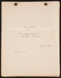 8h231 STORM continuity & dialogue script October 14, 1938, screenplay by Reeves, Moore & King!