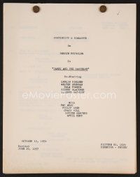 8h234 TAMMY & THE BACHELOR revised continuity & dialogue script Oct 1956, screenplay by Brodney!