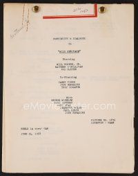 8h239 WILD HERITAGE continuity & dialogue script June 24, 1958, screenplay by Paul King & Stone!