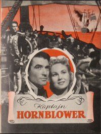 8h147 CAPTAIN HORATIO HORNBLOWER Danish program '51 Gregory Peck & Virginia Mayo, different!