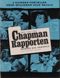 8h149 CHAPMAN REPORT Danish program '63 sexy Jane Fonda, Shelley Winters, Irving Wallace, different