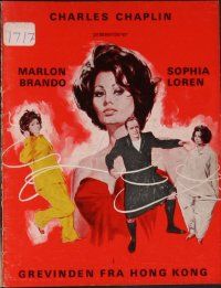 8h151 COUNTESS FROM HONG KONG Danish program '67 Marlon Brando, Sophia Loren, Chaplin, different!