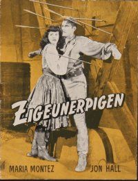 8h158 GYPSY WILDCAT Danish program '44 sexy Maria Montez, hot-blooded Queen of Rogues, different!