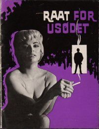 8h175 PORTRAIT OF A SINNER Danish program '60 sexy bad girl Nadja Tiller, The Rough & the Smooth!